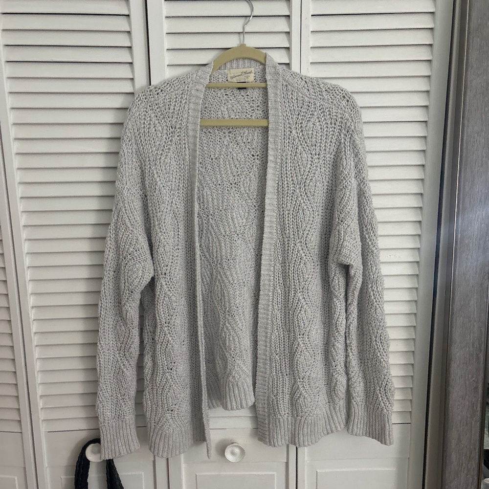 Light grey knit cardigan